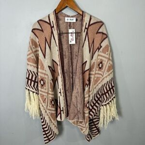 Lu Bella Aztec Print Cardigan Sweater sz S NEW # C139